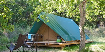 Luxuscamping - Rhône-Alpes - Zelt Bonaventure auf Camping Huttopia Sud Ardèche