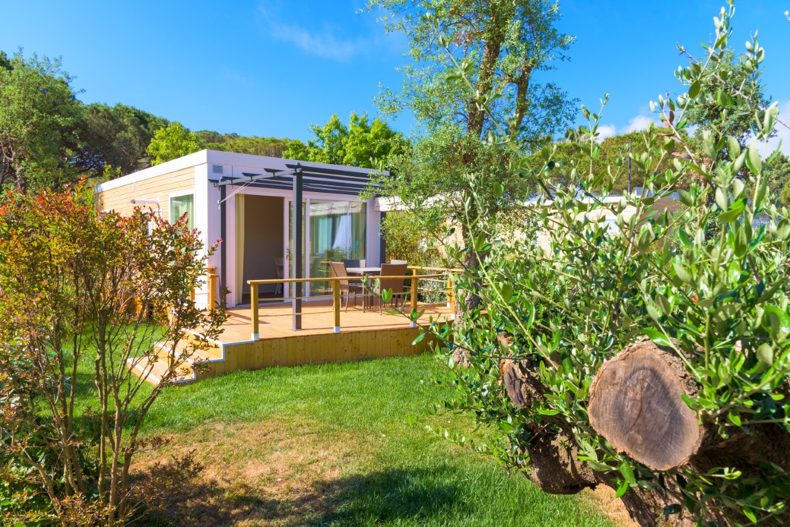 Camping de luxe - TV - Italie - In einem Entwicklungs und technologischen Anwendungs- Kontext, wurde das neue Elite-Chalet für maximalen Komfort gebaut.

 - Camping Lacona Pineta Chalet Elite auf Camping Lacona Pineta