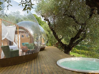 Luxuscamping - Gardasee - Verona - Garda Bubble im La Rocca Camping Village - La Rocca Camping Village Garda Bubble