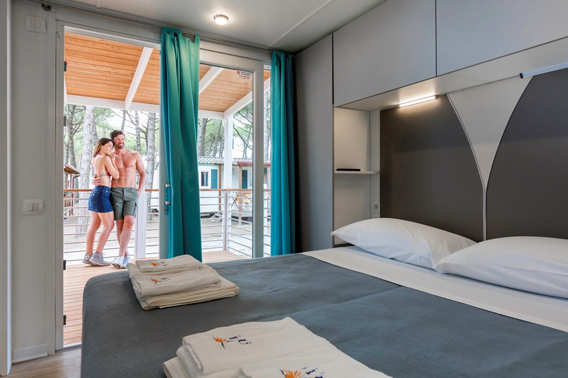 Glampingunterkunft: Doppelzimmer - Mobilheim Laguna Platinum auf Camping Vela Blu