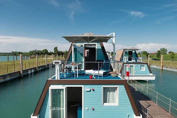 Glampingunterkunft: Houseboat Lagoon Terrasse - Houseboat Lagoon