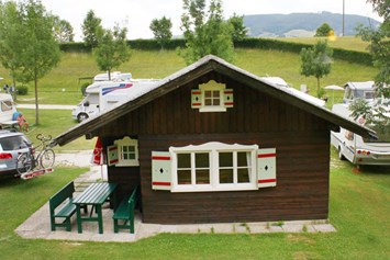 Glampingunterkunft: Ferienhütte "Schafberg": Größe der Ferienhütte: ca. 23 m2 - Ferienhütten am CAMP MondSeeLand