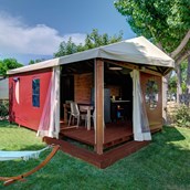 Luxuscamping: Mini Lodge Lagrein auf  Eurcamping 