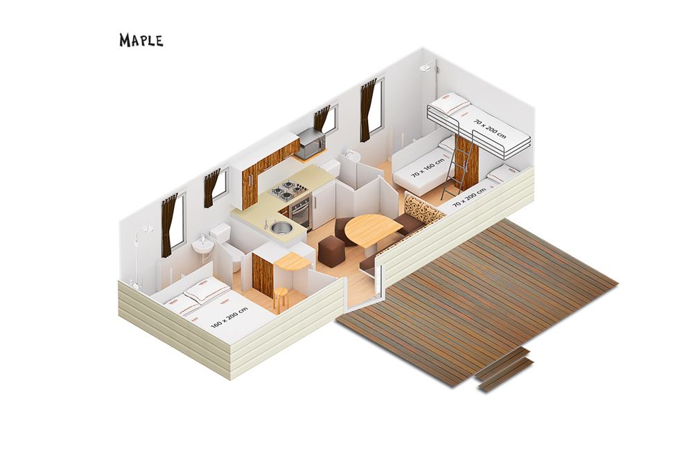Glampingunterkunft: Einteilung Maple - SunLodge Maple von Suncamp auf Union Lido