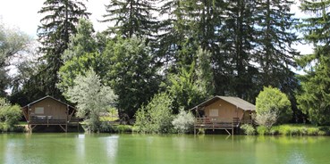 Luxuscamping - Umgebungsschwerpunkt: Fluss - Zelt Lodges Campingplatz Ammertal