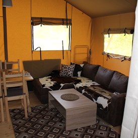 Glampingunterkunft: Zeltlodges Wohnen - Zelt Lodges Campingplatz Ammertal