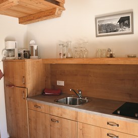 Glampingunterkunft: Küchenzeile - Berghütten Komfort im Camping Resort Zugspitze