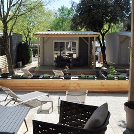 Glampingunterkunft: Bed and breakfast mobile home with terrace and garden - B&B Suite Mobileheime für 2 Personnen mit eigenem Garten