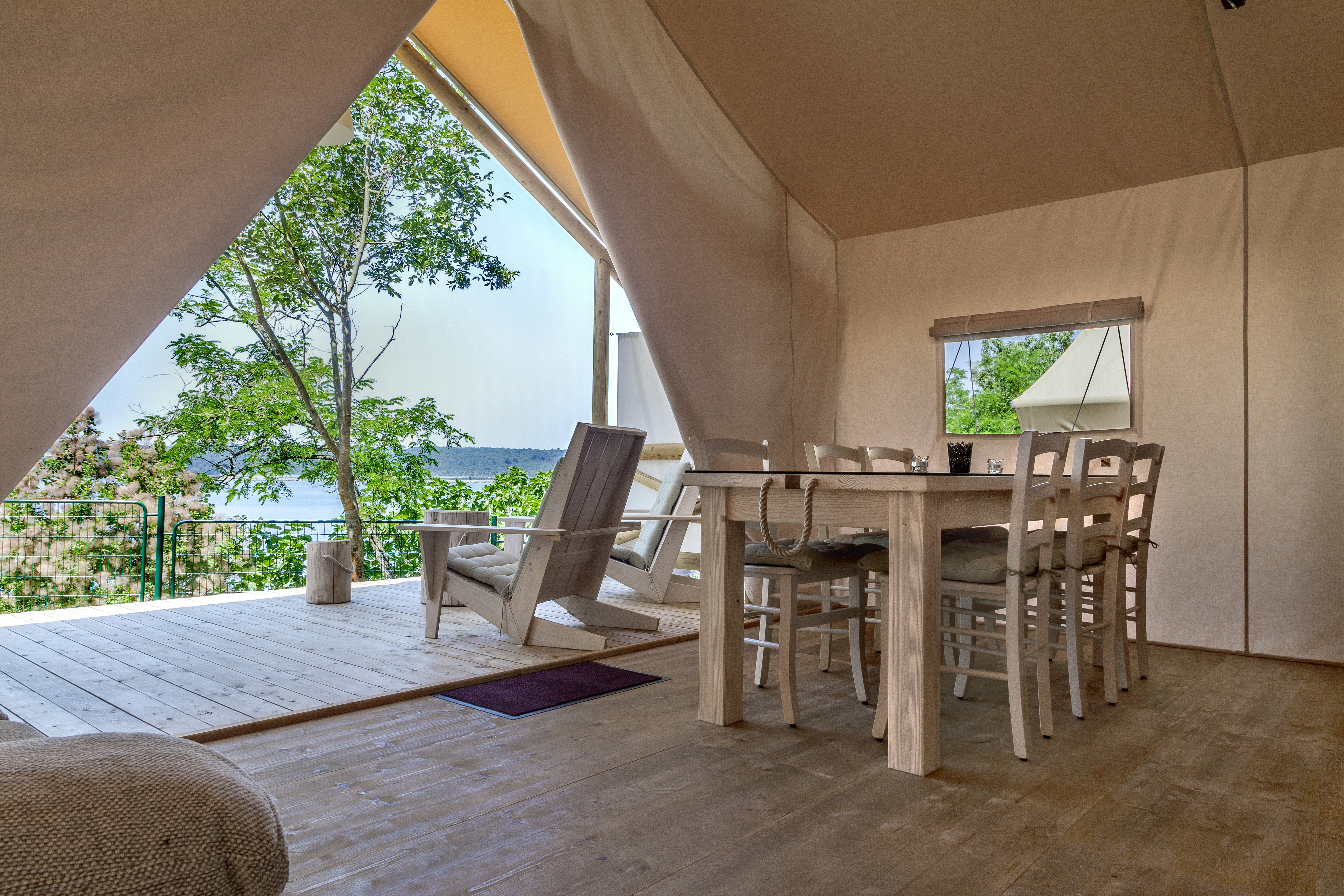 Glampingunterkunft: in ruhiger Lage gelegen, in unmittelbarer Nähe des Meers - Safari-Zelte auf Lanterna Premium Camping Resort