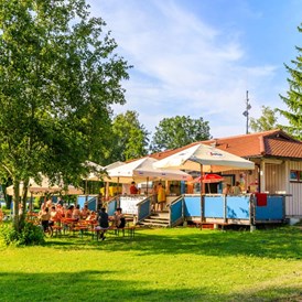 Glampingunterkunft: Kiosk am Campingplatz Pilsensee - Jagdhäuschen am Pilsensee in Bayern