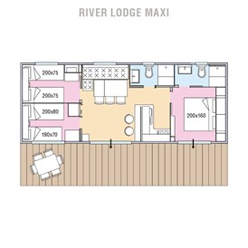 Glampingunterkunft: River Lodge Maxi auf Campofelice Camping Village