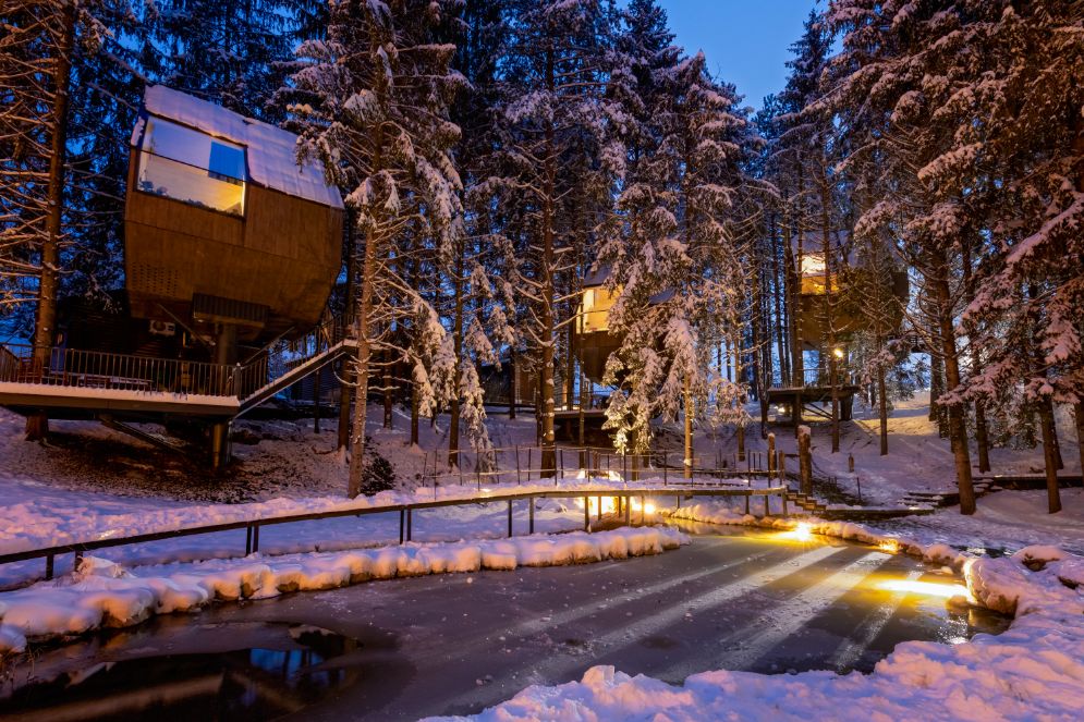 Glampingunterkunft: Holzhaus