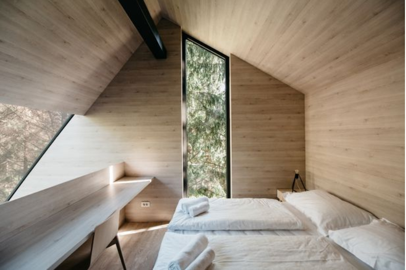 Glampingunterkunft: Doppelzimmer - Holzhaus