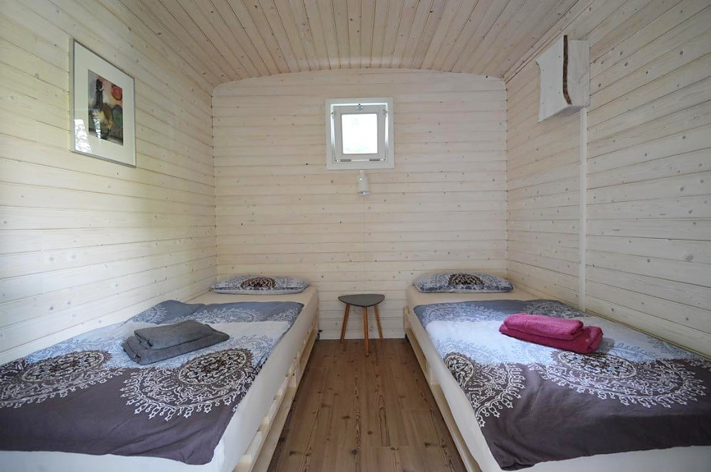 Glampingunterkunft: Schlafzimmer - Tiny House am See - Naturcampingpark Rehberge
