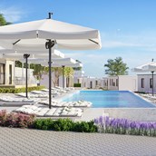 Luxuscamping: Amber Sea Luxury Pool auf dem Aminess Maravea Camping Resort