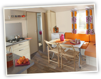 Camping de luxe - Kochmöglichkeit - Bade-Wurtemberg - Camping Heidehof Mobilheim für 4 Personen am Camping Heidehof