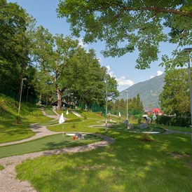 Glampingunterkunft: Adventure Minigolf - Ferienhaus Premium am Seecamping Berghof
